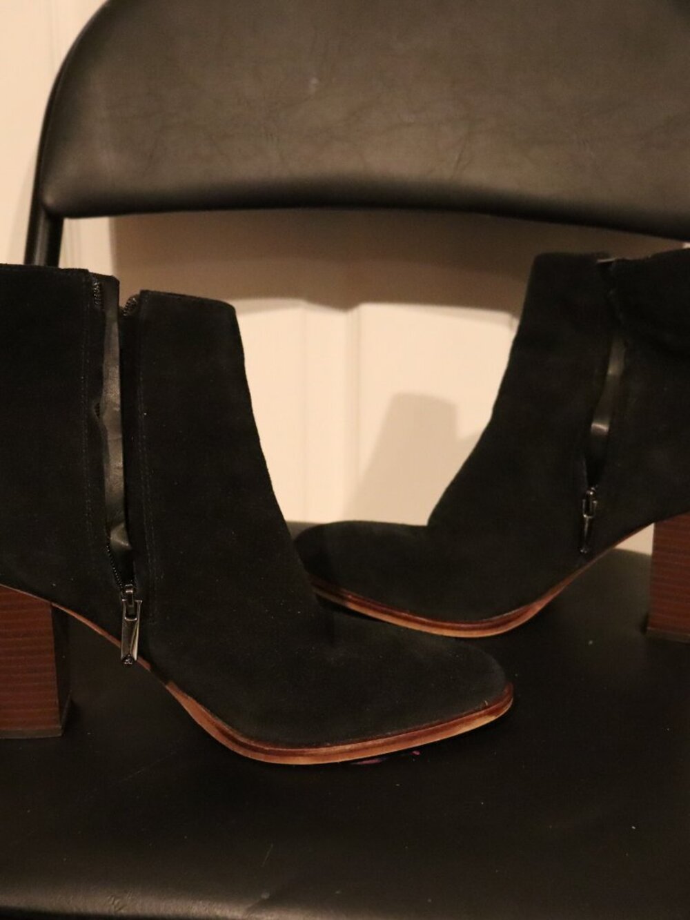 SAM EDELMAN Black Suede Booties